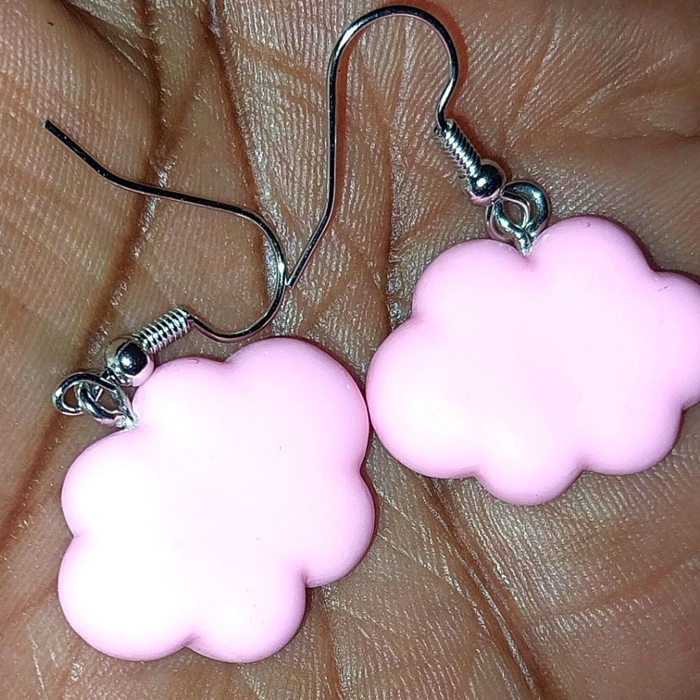 Pink Cloud Fashion Earrings - Picture 2 of 5